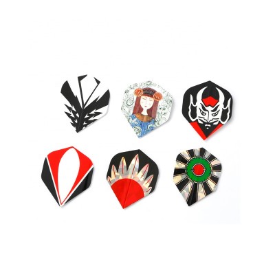 Human Face Colorful Pattern Darts Flights