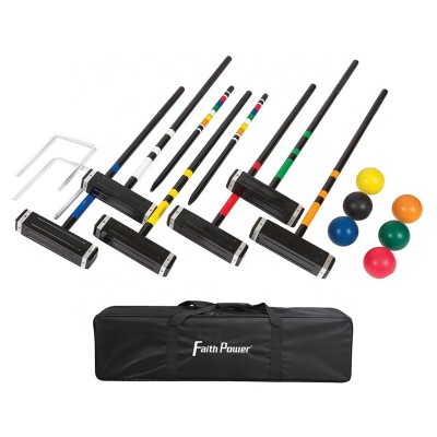 6 Player Croquet Set for Outdoor Sport